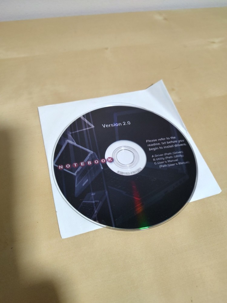 Asus Notebook Version 2.0 Driver Disk - 83B150-FR1201 - Driver, Utility, Manual