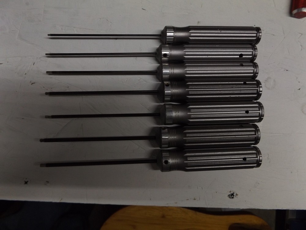 7 piece hex allen driver set, used