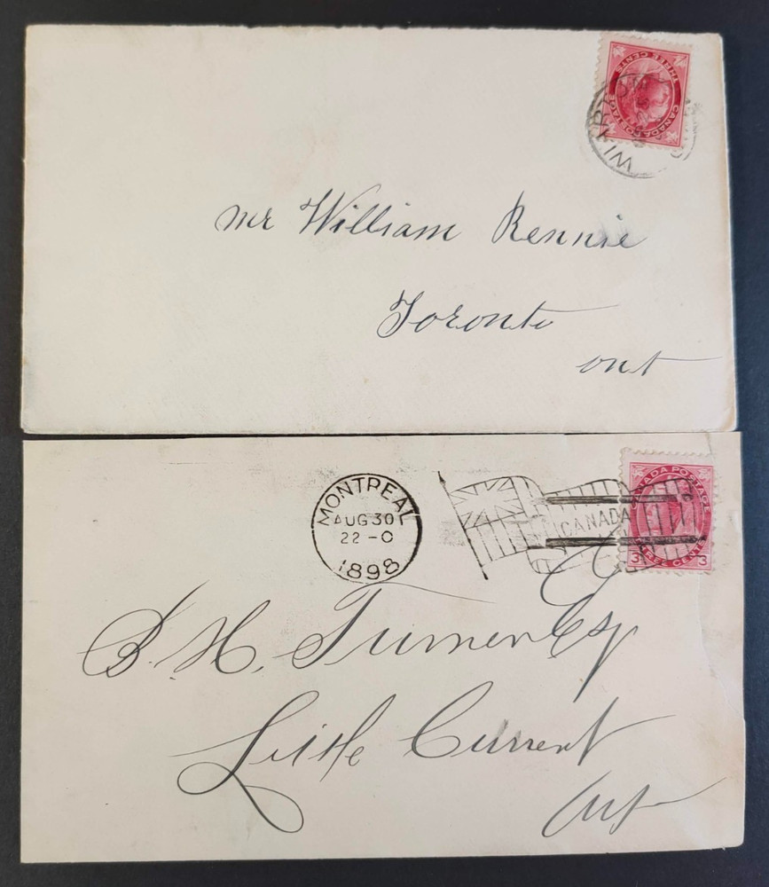 CANADA QV 1898 3c MAIL DUO (JF)