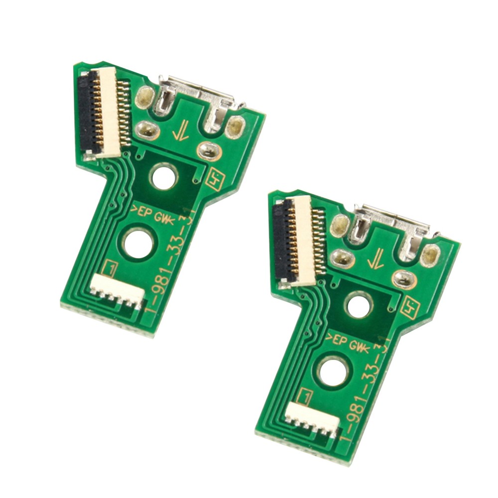 2* USB 12 Pin Socket Charging Port Board Parts For Sony PS4 Pro Controller
