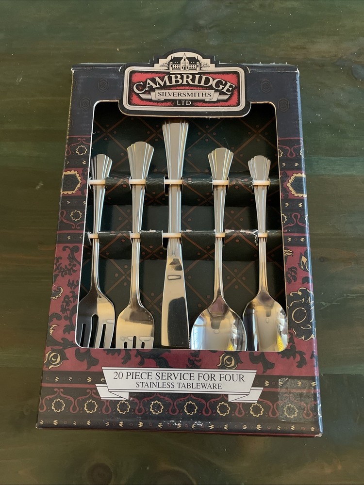Cambridge Silversmiths “Danica” Stainless Flatware Service For 4 *NEW