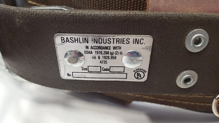 BASHLIN Lineman’s Toolbelt 160N: 2 D-Ring. D-26
