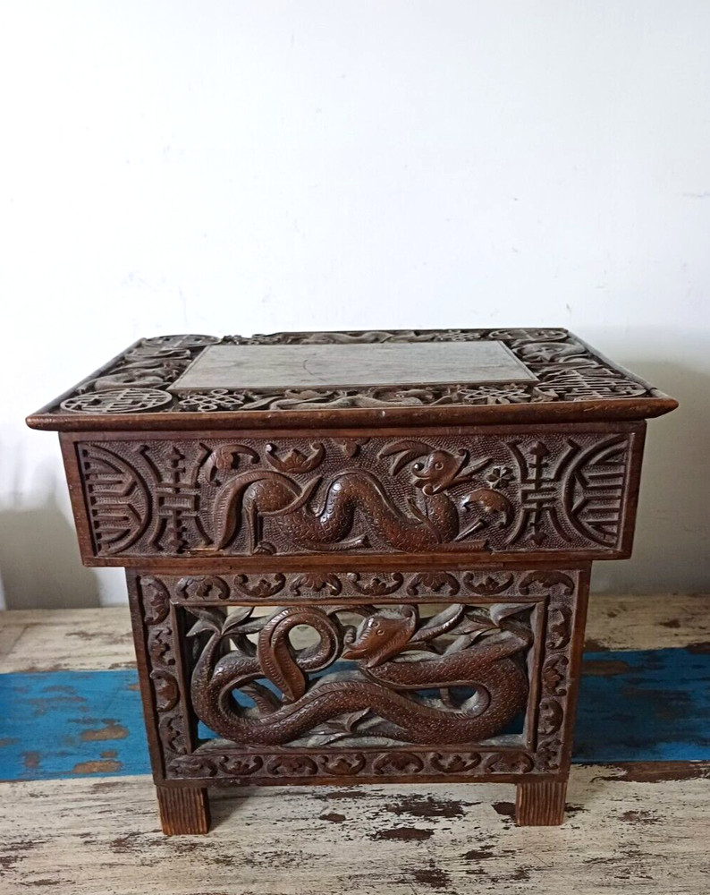 Late 19th century Chinese scribe travelling foldable hardwood table