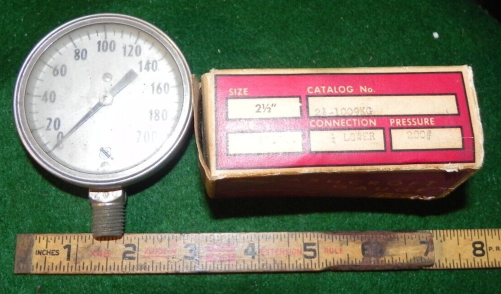 Vintage Ashcroft Gauge with Box