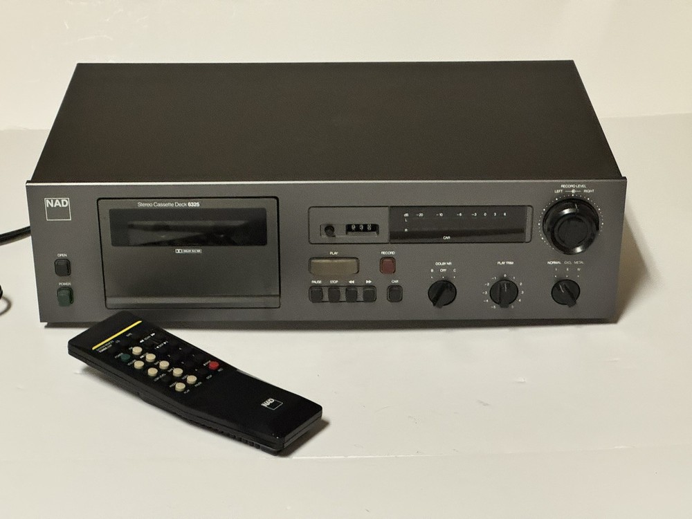 NAD 6325 Stereo Tape Cassette Deck Recorder  & Remote Control AS-IS
