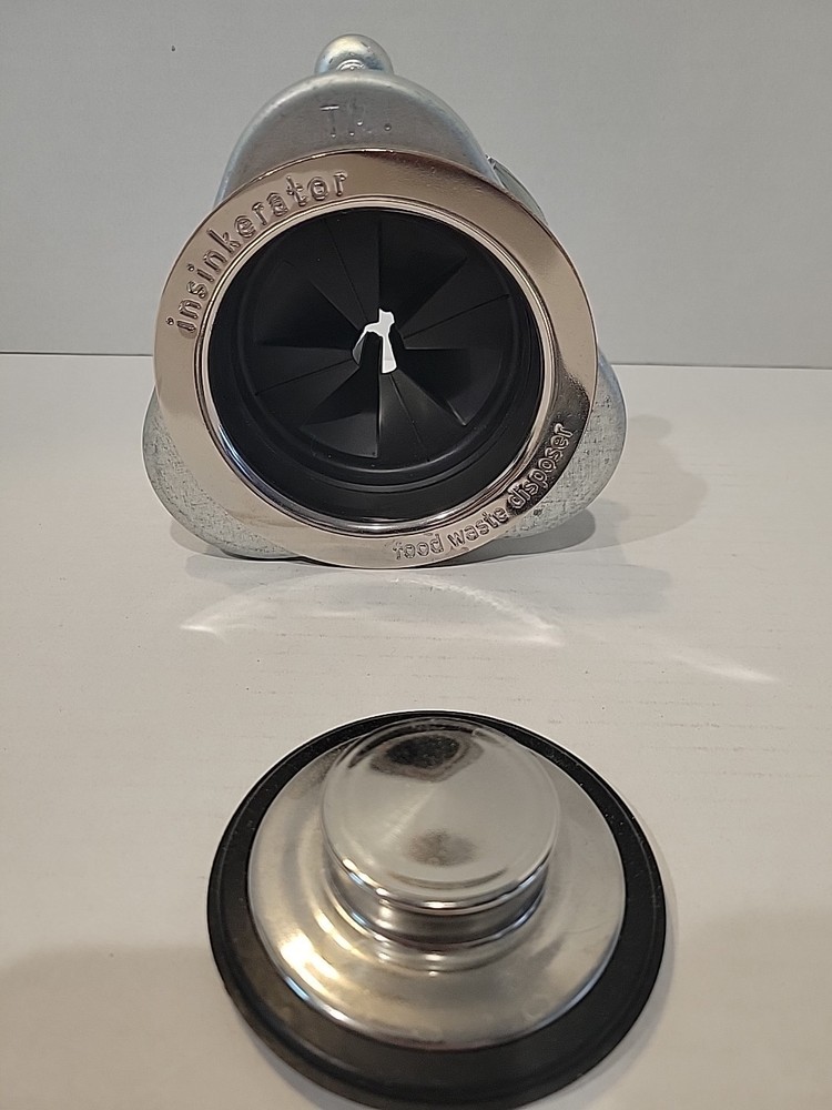 InSinkErator Garbage Disposal Sink Drain Adapter & Black Stopper Locking Flange