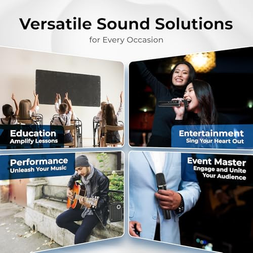 Wireless 70W Voice Amplifier and Portable Speaker with Microphone, Bluetooth