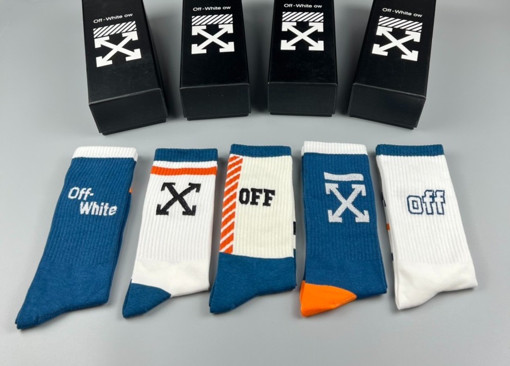 gift socks off white socks authentic 5pcs box