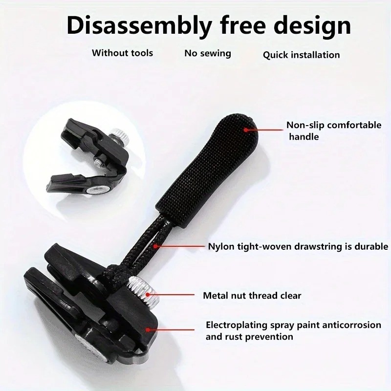 12 Pack Universal Quick‑Fix Zipper Repair Kit– Detachable Slider Replacement