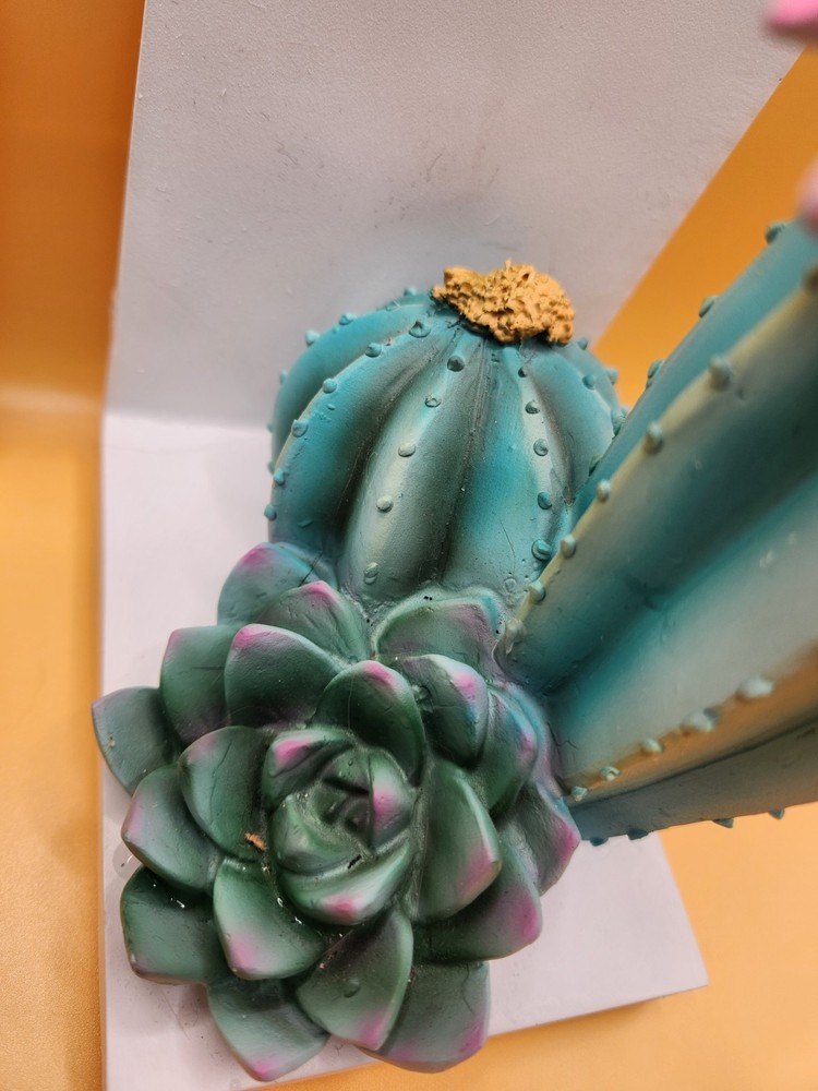 Ceramic Cactus Figurine Bookends Set Of 2