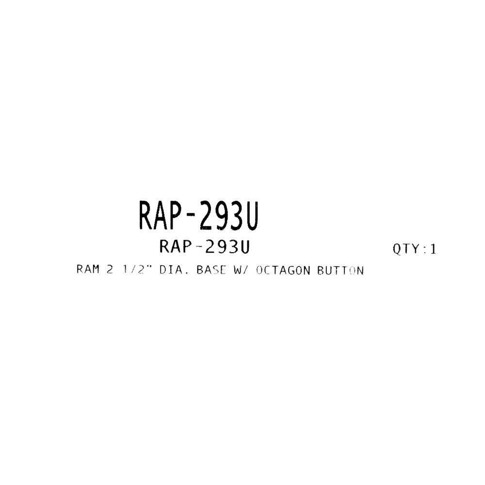 RAM® Composite Mount 2.5" Pre-Drilled AMPS Round Plate Octagon Button RAP-293U