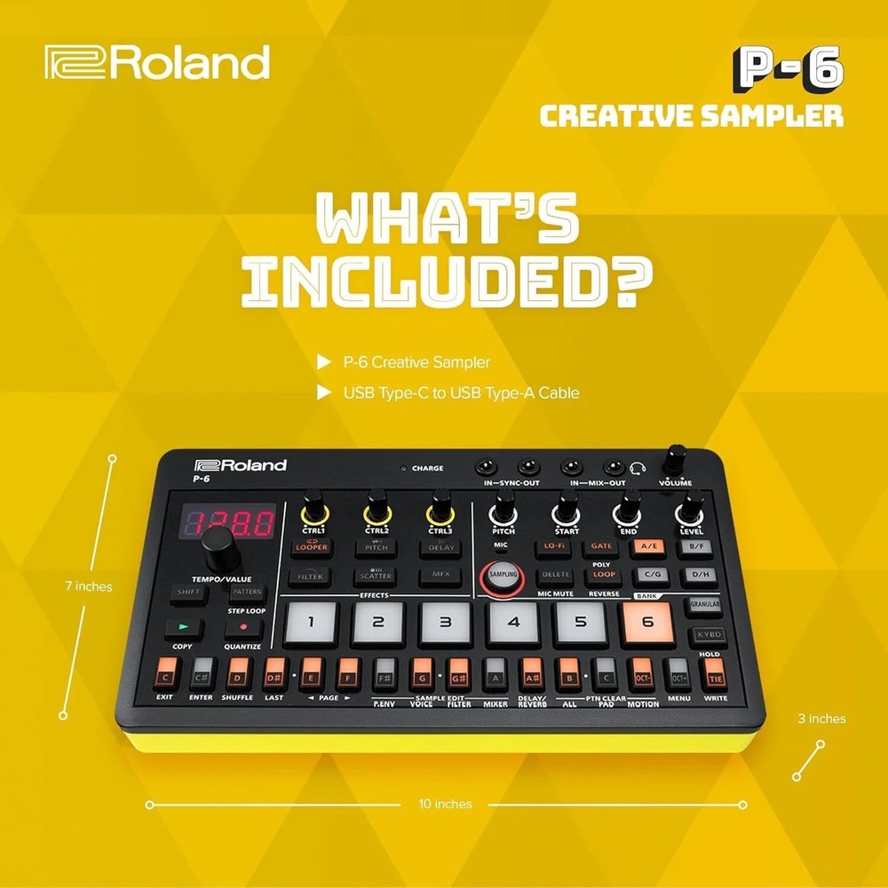 Roland AIRA Compact P-6 Creative Sampler W/Box