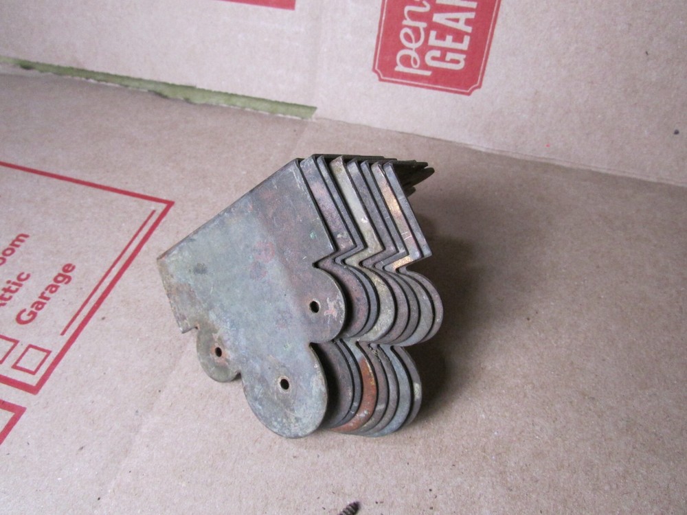 Vintage Solid Brass Carpenters Tool Box Corner Hardware Decorative Pieces