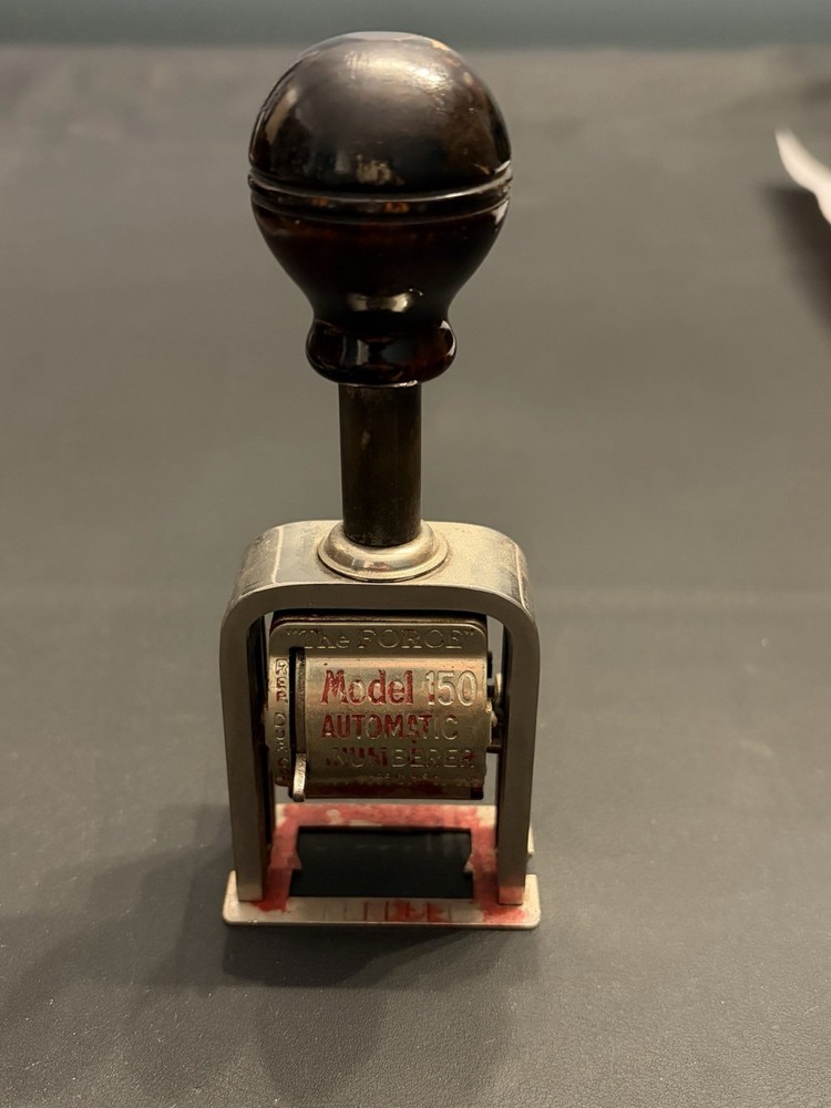 Vintage “The Force” Model 150 Automatic Numbering Machine – Works – USA