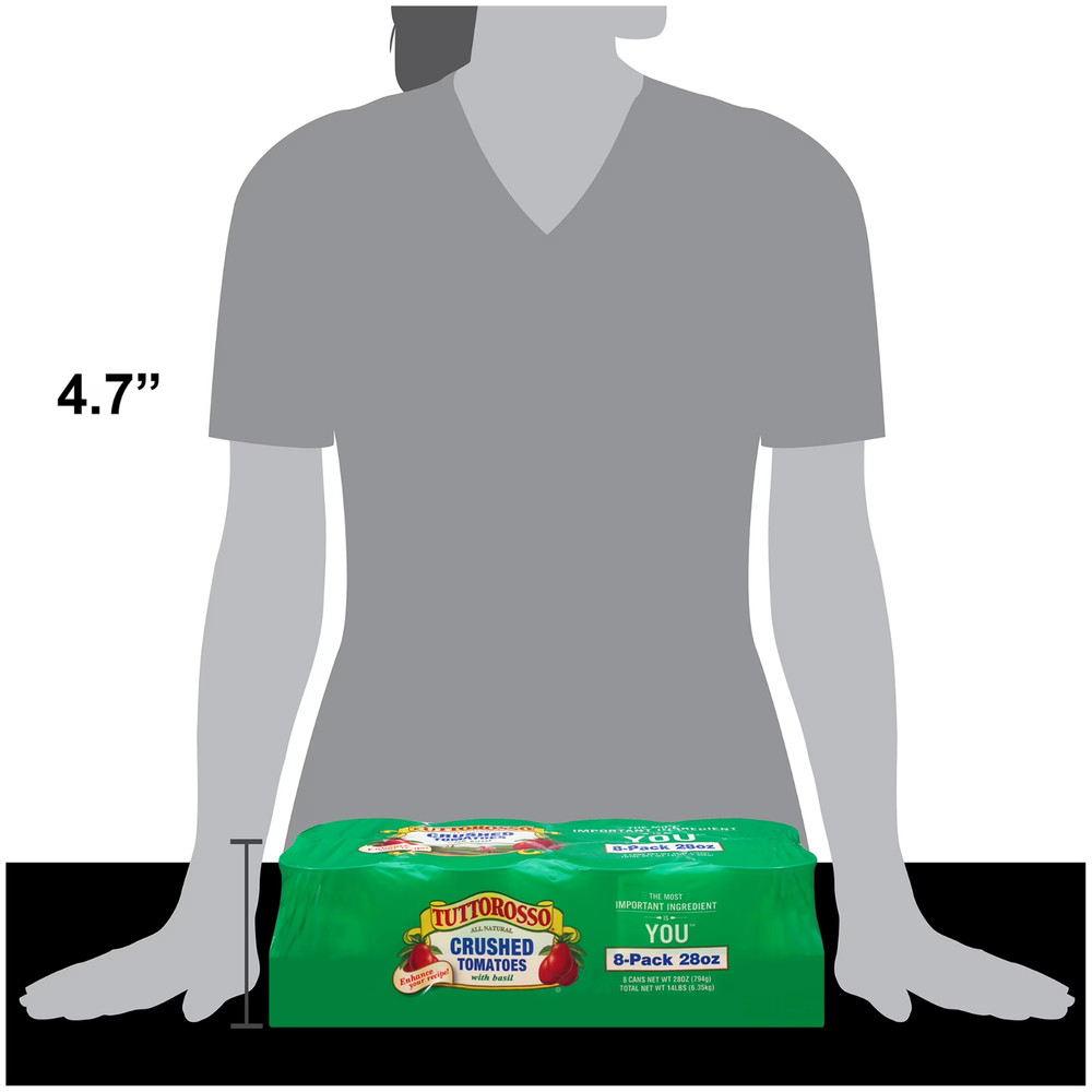Tuttorosso Crushed Tomatoes with Basil, 28 oz., 8 pk.