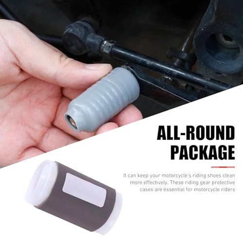 Motorcycle Shifter Shoe Protector, Silicone Shrinkable Quick Install 2 PCS Gray