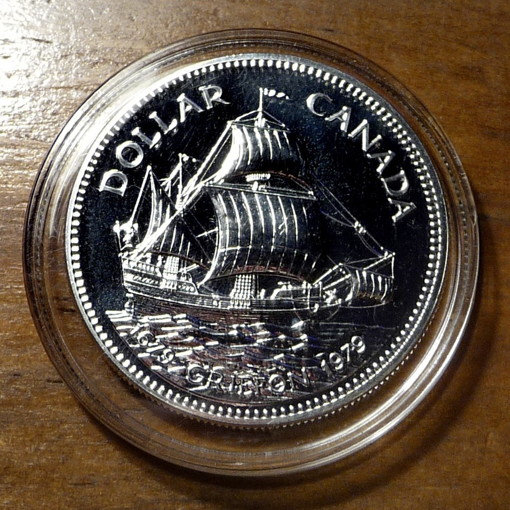 1979 CANADA GRIFFON SILVER DOLLAR UNCIRCULATED DMPL