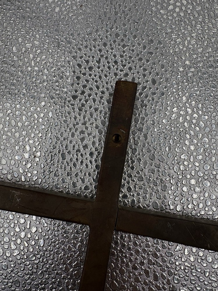 Vintage Solid Brass Cross Heavy Modernist Modern