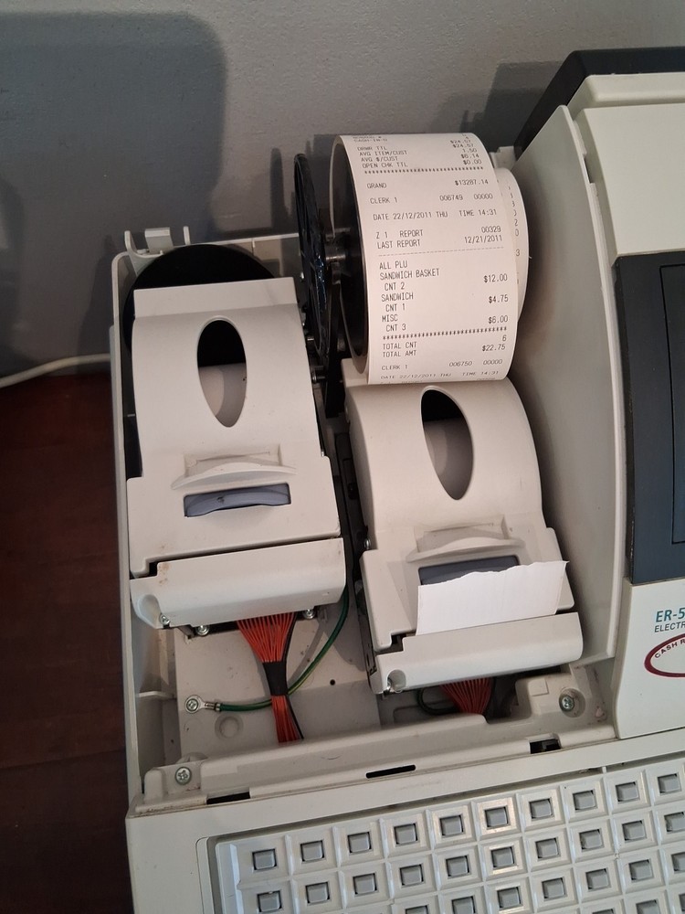 Sam4S ER-5200M Stuck In Sequence Error No Key Pad Missing Spool For Parts/Repair
