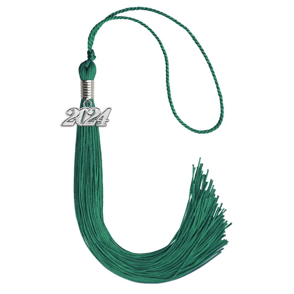 Endea Graduation Emerald Green Tassel With Silver Date Drop