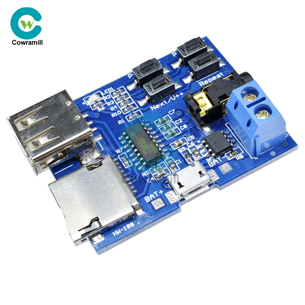TF Card U-disk MP3 Format Decoder Board Amplifier Decoding Audio Player