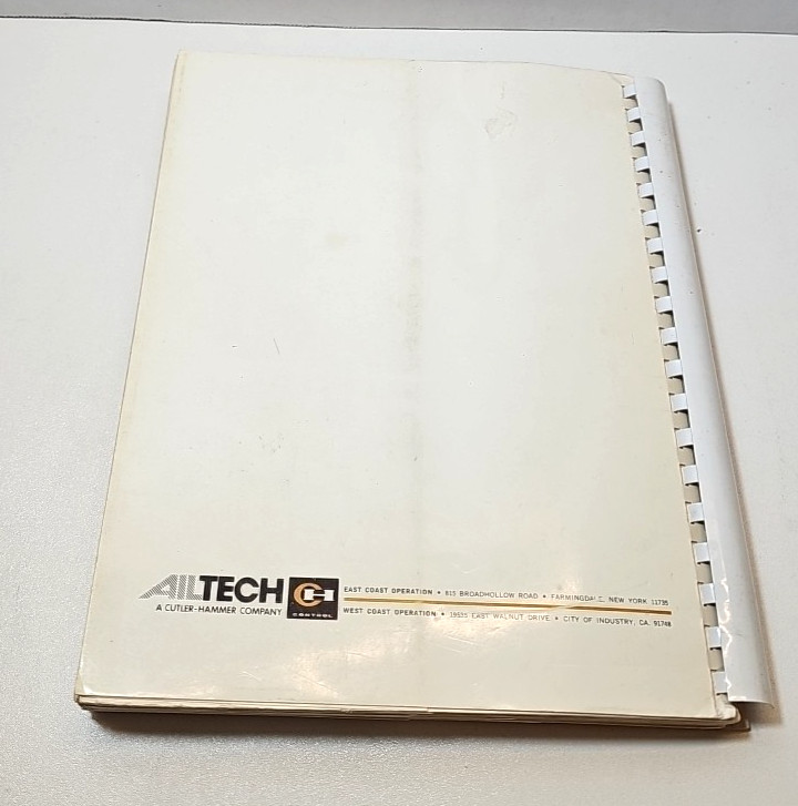 Ailtech 707 Spectrum Analyzer Service Manual Revision A