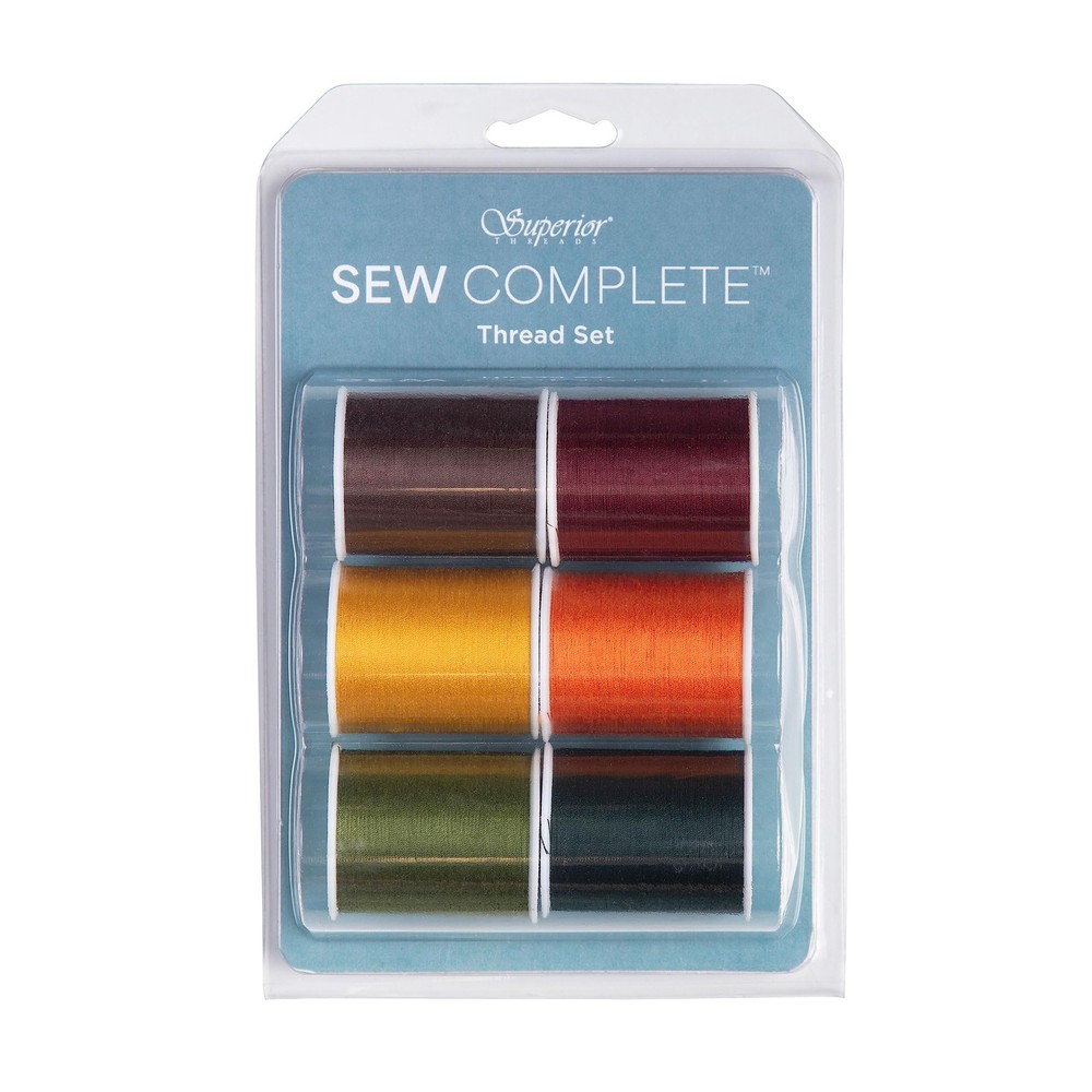 Superior Threads Sew Complete Polyester Quilting Thread 300yd Spool 6-Pack