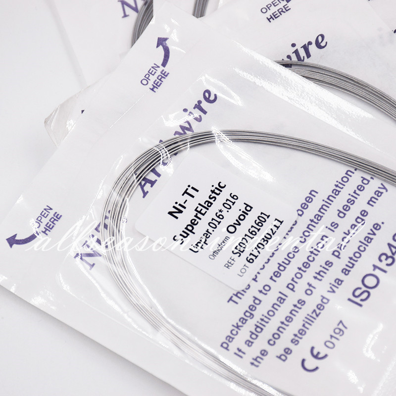50 Pack Dental Super Elastic Niti Rectangular Arch Wire Ovoid Form Upper/Lower