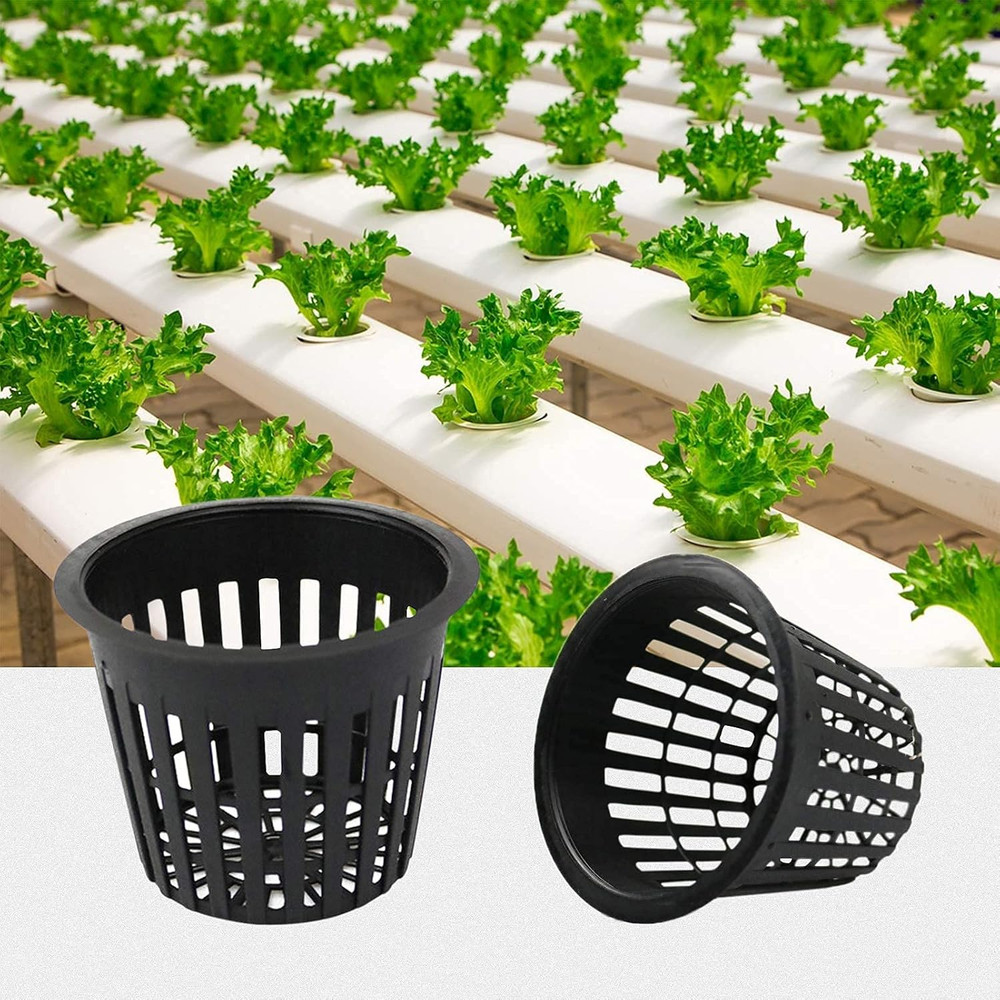 3 Inch Net Pots for Hydroponics - 30 Pack Heavy Duty Slotted Mesh Cups