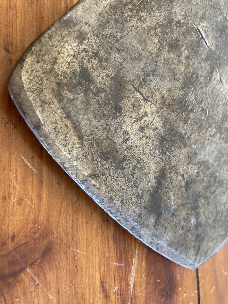 Antique Single Bevel Side Axe - Blacksmith Forged