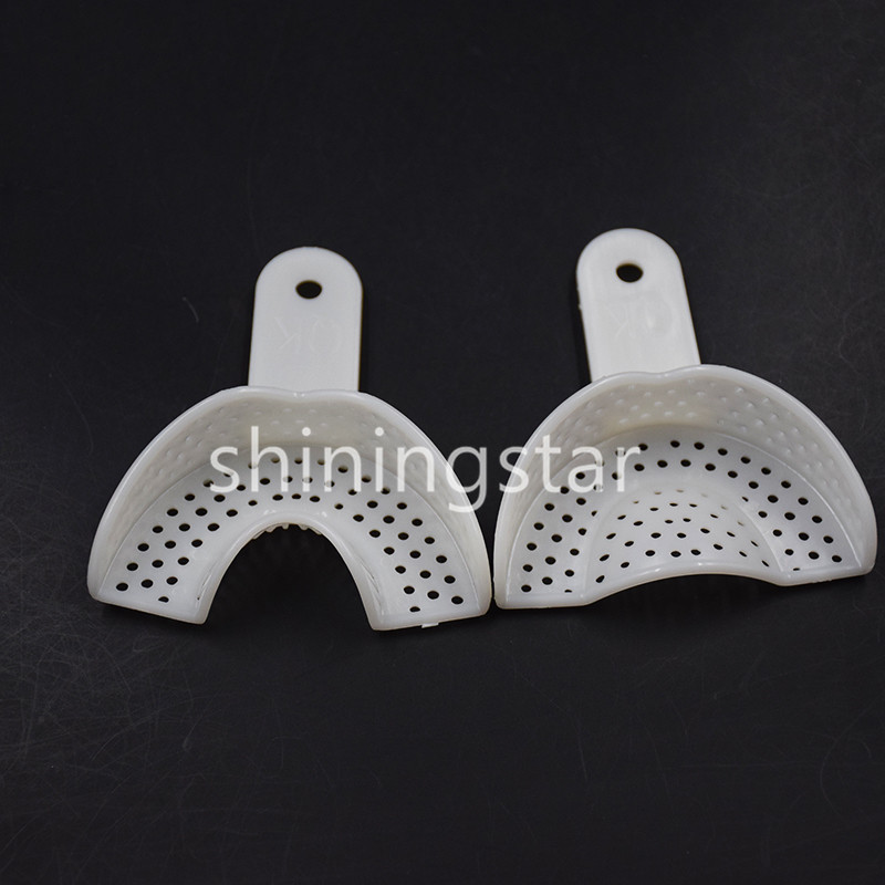 1 Pair Dental Plastic Impression Anterior Trays Model Upper & Lower