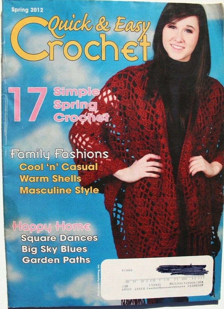 Quick & Easy Crochet Magazine Patterns Book Afghan 2012 17 Projects