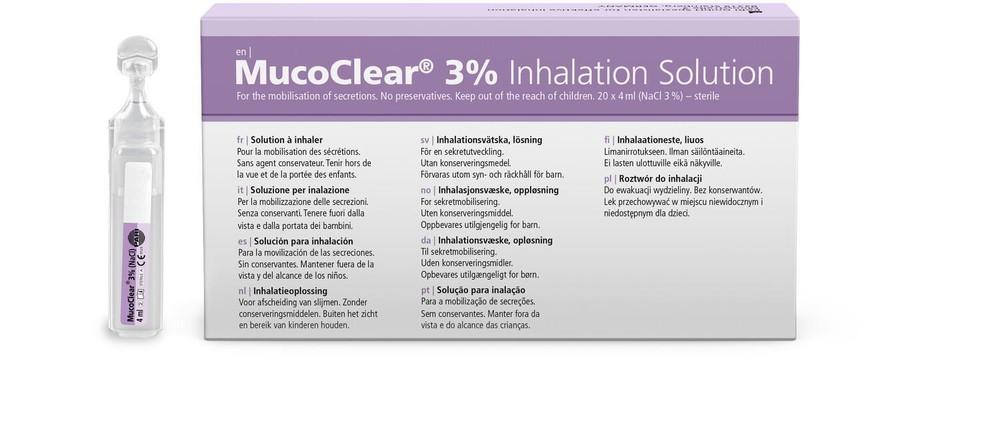Pari MucoClear 3% Saline Inhalation Solution 4ml Ampoules (x20)