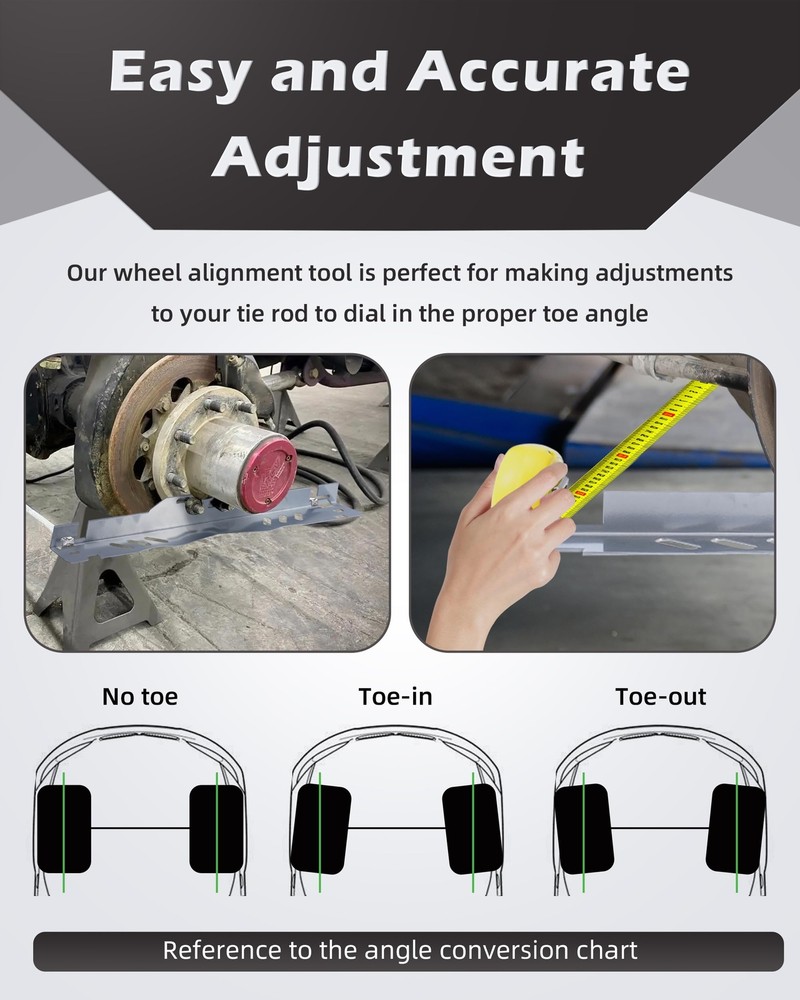 Toe Alignment Tool Plates 2pcs Wheel Alignment Tool Includes Two 5m Metal Tap...