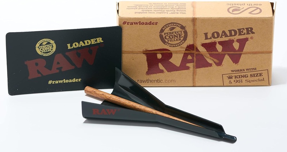 RAW Cone Loader Kit 50 RAW Classic King Size Pre-Rolled Cones + RAW Cone Loader