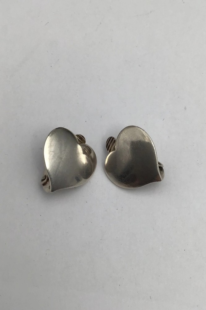 Hans Hansen Sterling Silver Heart Ear Clip