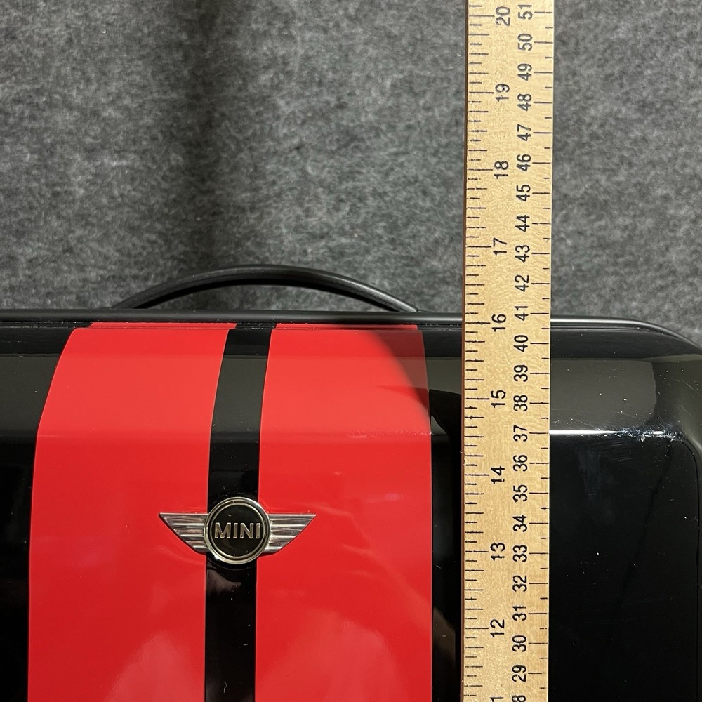 Authentic MINI Cooper Black/Red Rolling/Locking Cabin Trolley Suitcase