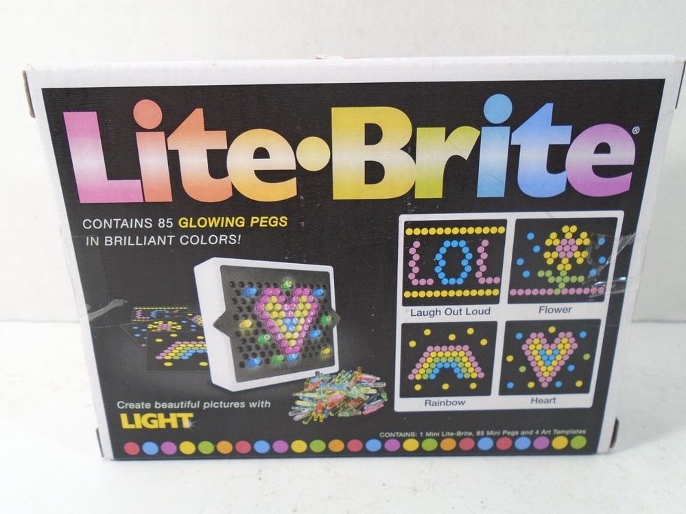 2021 BASIC FUN--LITE BRITE--85 MINI GLOWING PEGS (NEW)
