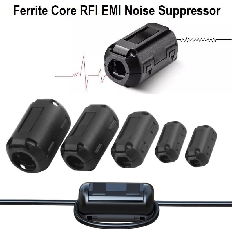 20PCS Clip-on Noise Filter,Anti-Interference High-Frequency Ferrite Core Chok...