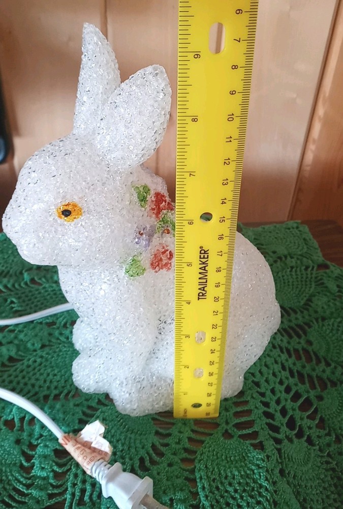 Easter Spring Bunny Rabbit Melted Plastic Ele Light Up Night Light 70in Cord