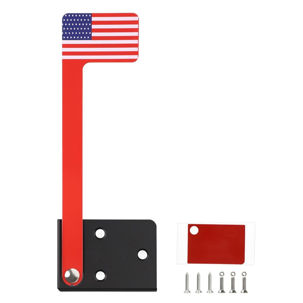 Mailbox Flag Replacement Kit Metal Red Flag Wood Wall Mailboxes Accessory