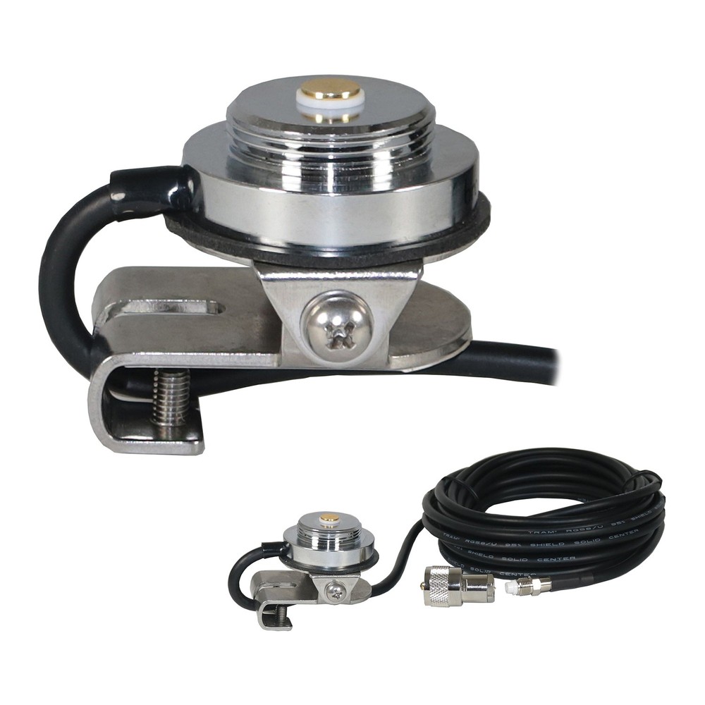 Adjustable NMO Trunk Mount, Preinstalled UHF PL-259 Connector, Fits 3/8" Surface