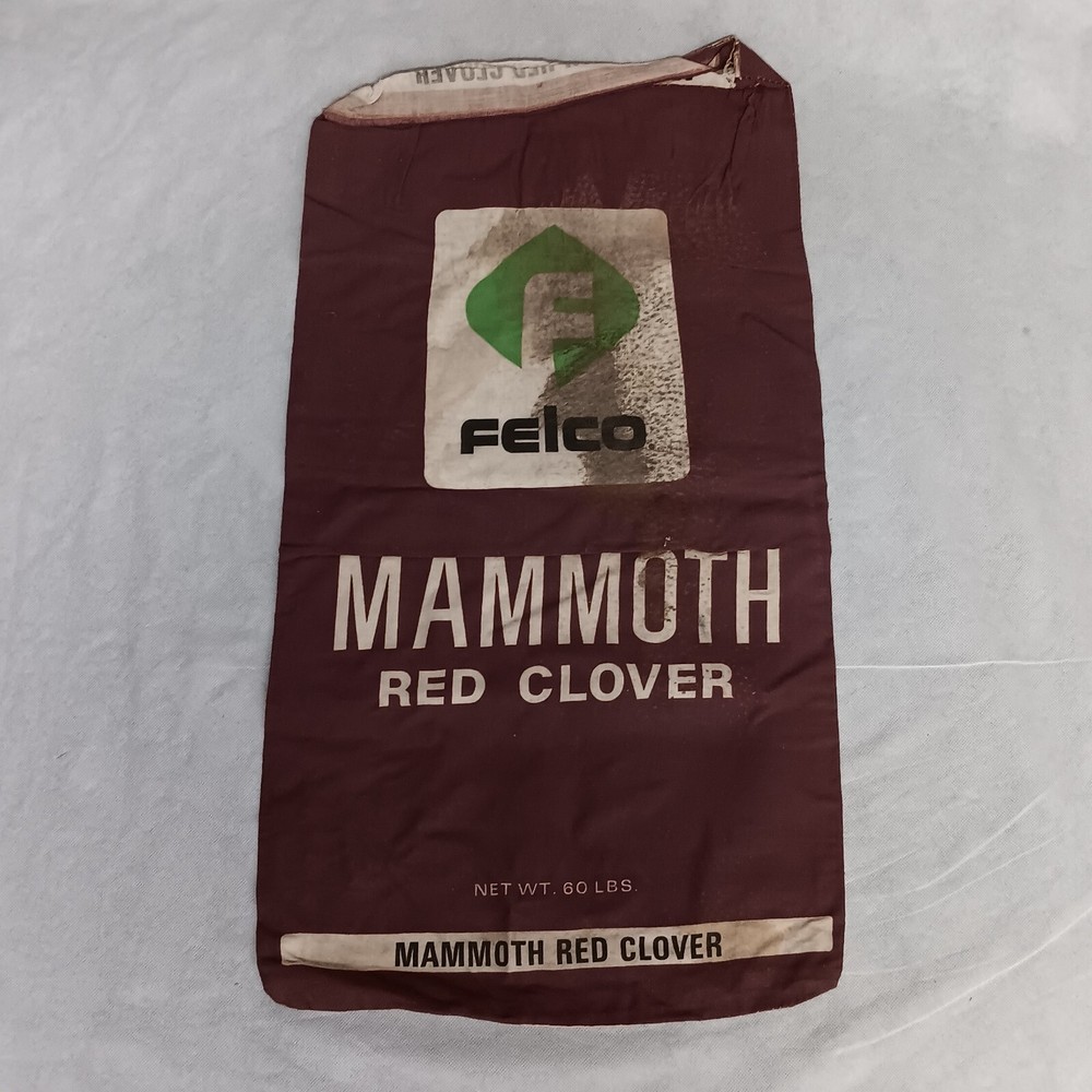 Felco Mamoth Red Clover Cloth Seed Sack Double Sided Graphics
