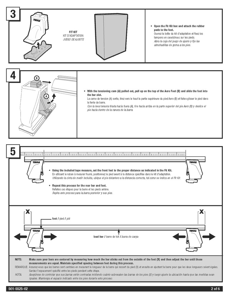 Thule 400xtr Rapid Aero Foot Pack
