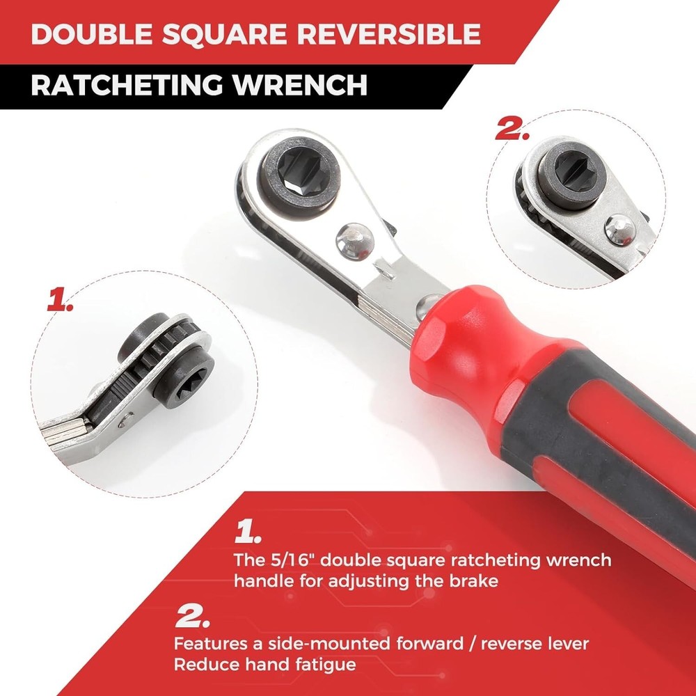 Automatic Slack Adjuster Release Tool and Wrench Set，Ratcheting Wrench Tools