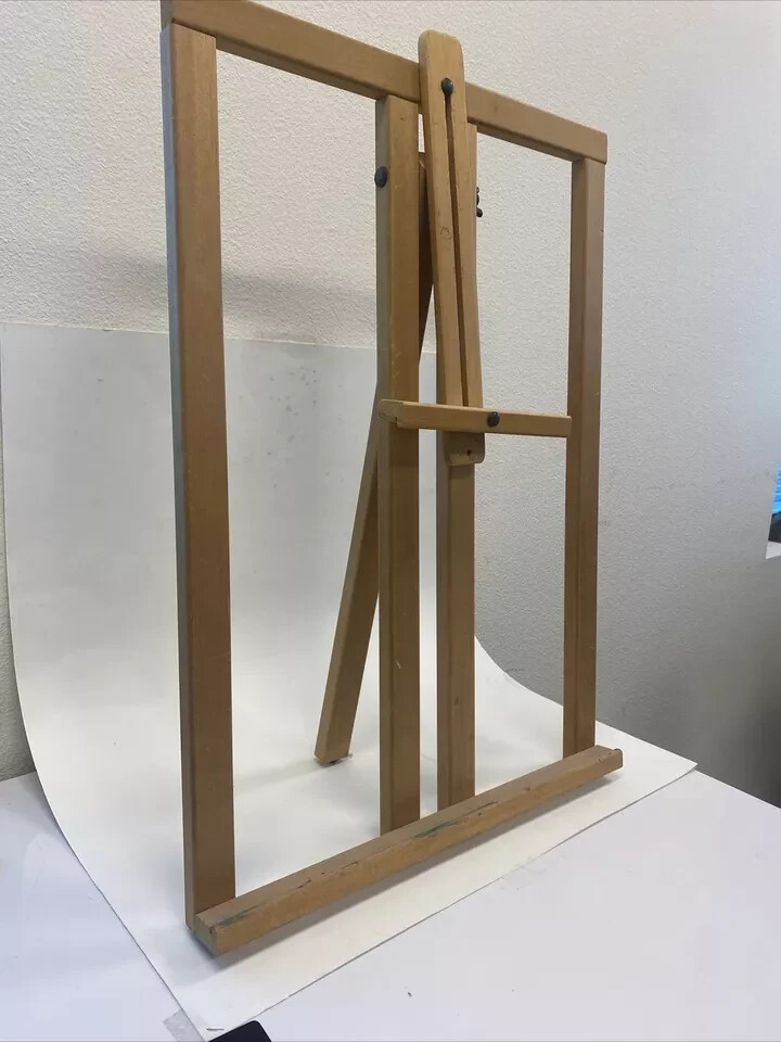Studio Easel, 31" High Tabletop Wooden H-Frame Artist Adjustable