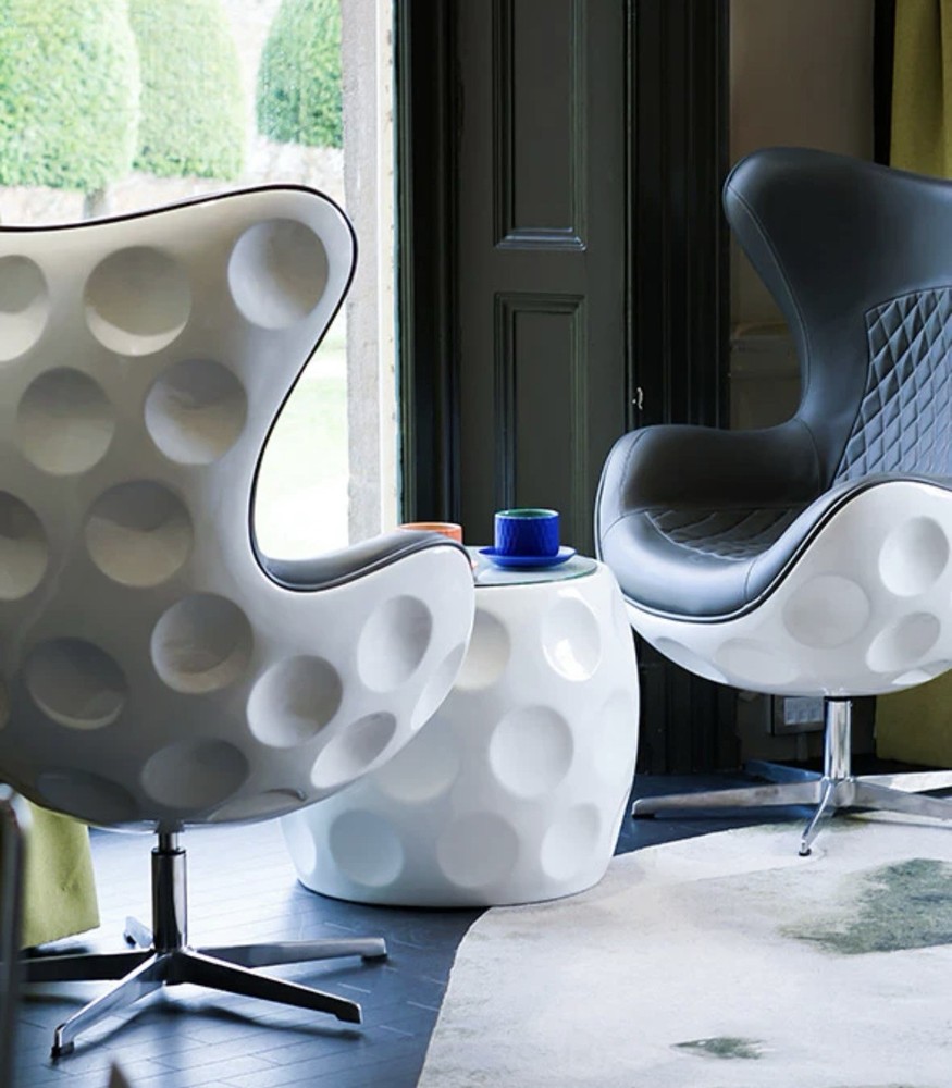 Golf Ball Simulator Chair Grey Leather