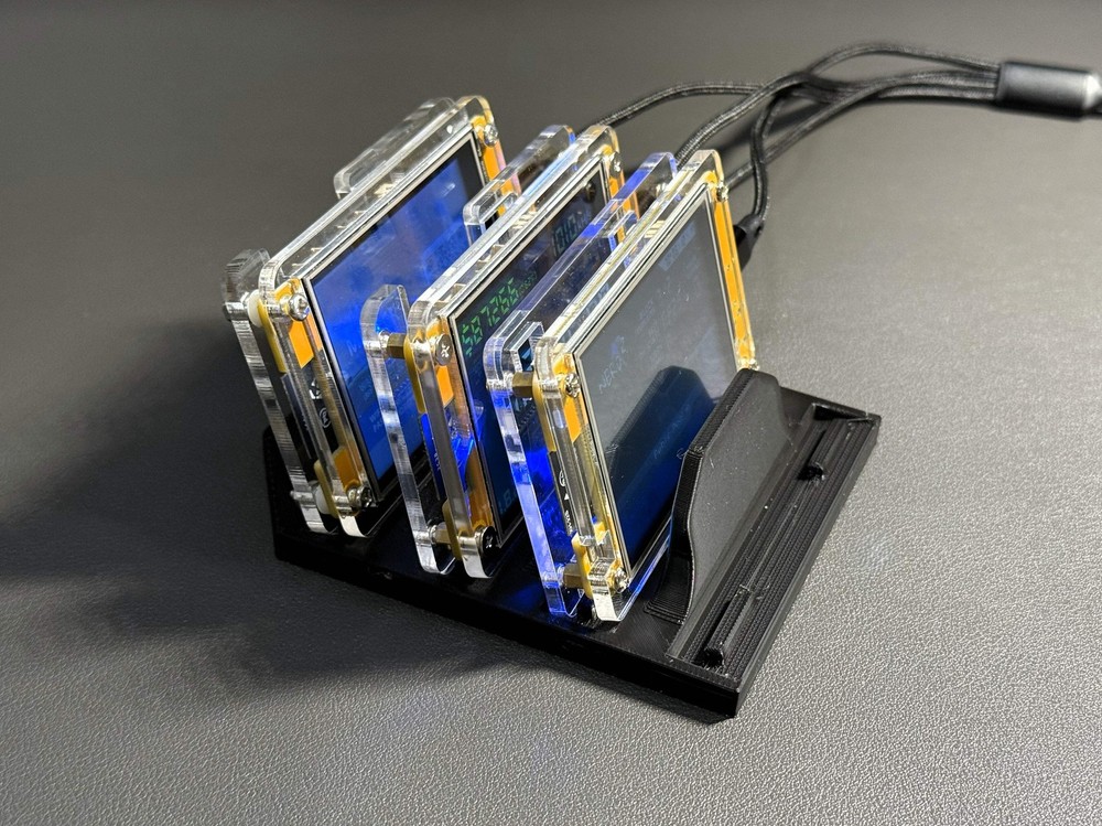 4x Bundle – NerdMiner V2 Bitcoin Solo Mining Kit | Includes Cradle Stand