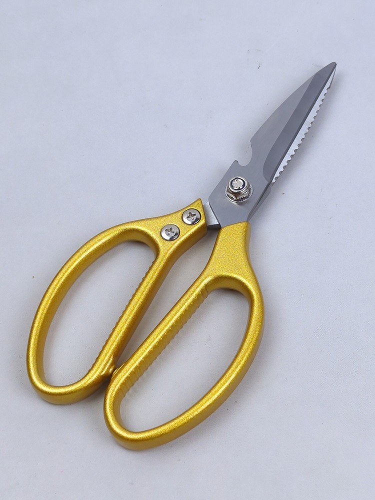 Multi-Function KITCHEN SCISSORS/SHEARS, Heavy Duty, JUMBO Size, GOLD Handle, SK5