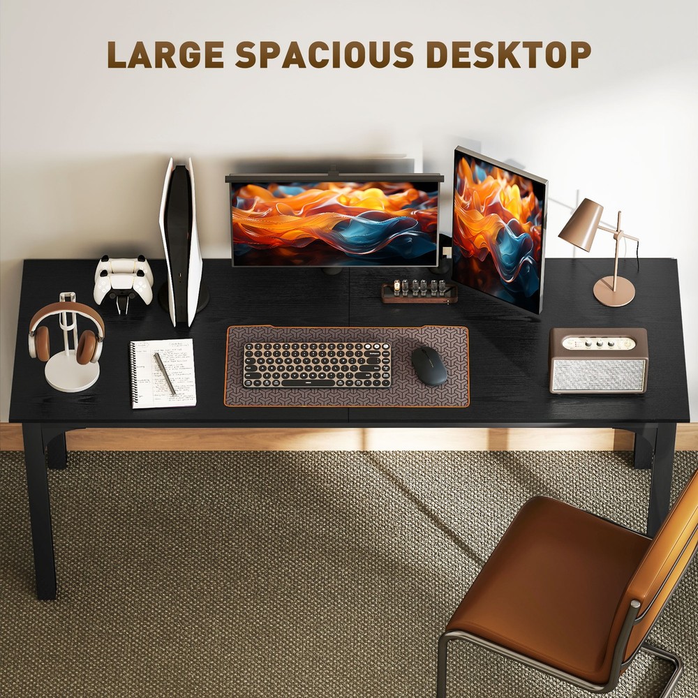 Computer Desk Accommodates Unlimited Size Computer Monitors